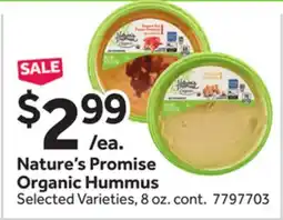 Stop&Shop Nature's Promise Organic Hummus offer