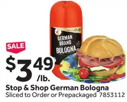 Stop&Shop Stop & Shop German Bologna offer