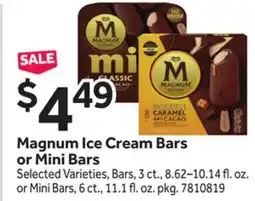 Stop&Shop Magnum Ice Cream Bars or Mini Bars offer
