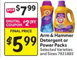 Stop&Shop Arm & Hammer Detergent or Power Packs offer