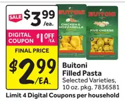 Stop&Shop Buitoni Filled Pasta offer