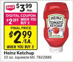 Stop&Shop Heinz Ketchup offer