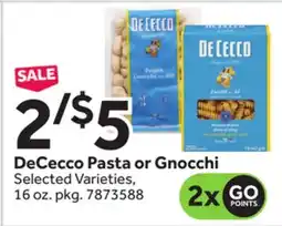 Stop&Shop DeCecco Pasta or Gnocchi offer