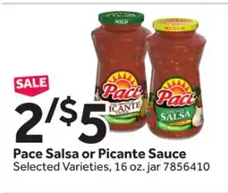 Stop&Shop Pace Salsa or Picante Sauce offer