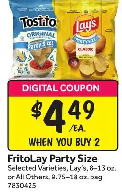 Stop&Shop FritoLay Party Size offer