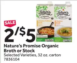 Stop&Shop Nature's Promise Organic Broth or Stock offer