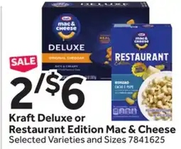Stop&Shop Kraft Deluxe or Restaurant Edition Mac & Cheese offer