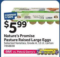 Stop&Shop Nature's Promise Pasture Raised Large Eggs offer