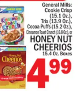 C Town HONEY NUT CHEERIOS offer