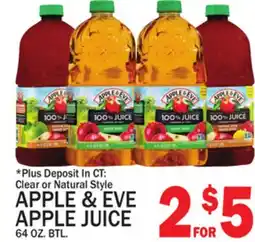 C Town APPLE & EVE APPLE JUICE offer