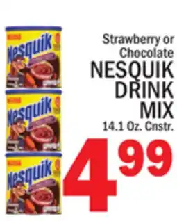 C Town Strawberry or Chocolate NESQUIK DRINK MIX offer