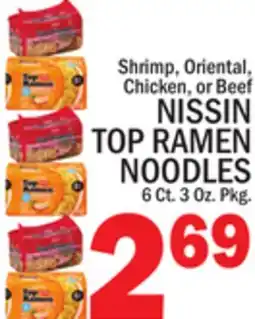 C Town NISSIN TOP RAMEN NOODLES offer