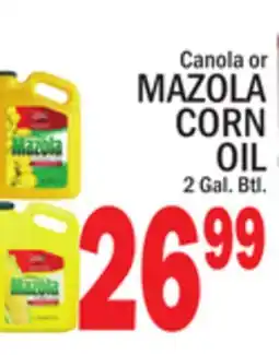 C Town Canola or MAZOLA CANOLA OR CORN OIL offer