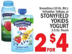 C Town STONYFIELD YOKIDS YOGURT offer