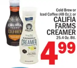 C Town Cold Brew or Iced Coffee (48 Oz.) or Califia Farms Creamer offer
