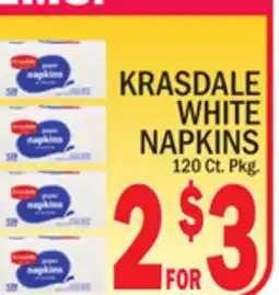 C Town KRASDALE WHITE NAPKINS offer