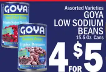 C Town GOYA LOW SODIUM BEANS offer
