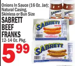 C Town SABRETT BEEF FRANKS offer