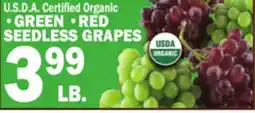 C Town • GREEN • RED SEEDLESS GRAPES offer