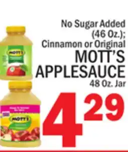 C Town MOTT'S APPLESAUCE offer
