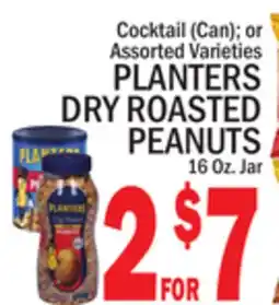 C Town PLANTERS DRY ROASTED PEANUTS offer