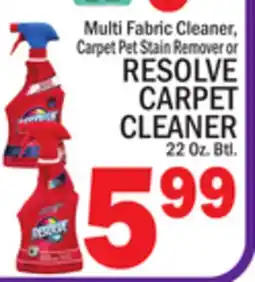 C Town MULTI FABRIC CLEANER, CARPET PET STAIN REMOVER OR RESOLVE CARPET CLEANER offer