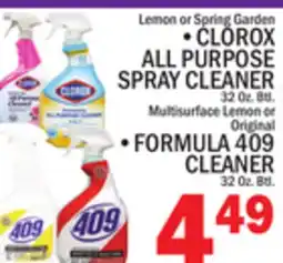 C Town CLOROX ALL PURPOSE SPRAY CLEANER, FORMULA 409 CLEANER offer