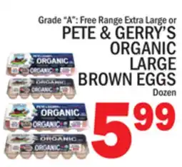 C Town PETE & GERRY'S ORGANIC LARGE BROWN EGGS offer