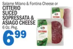 C Town CITTERIO SLICED SOPRESSATA & ASIAGO CHEESE offer