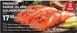 Kings Food Markets PREMIUM FAROE ISLAND SALMON PORTIONS offer