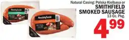 Bravo Supermarkets SMITHFIELD SMOKED SAUSAGE offer