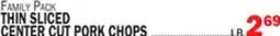Bravo Supermarkets THIN SLICED CENTER CUT PORK CHOPS offer