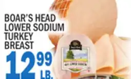 Bravo Supermarkets BOAR'S HEAD LOWER SODIUM TURKEY BREAST offer