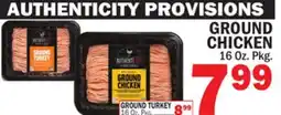 Bravo Supermarkets AUTHENTICITY PROVISIONS GROUND CHICKEN offer