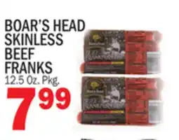 Bravo Supermarkets BOAR'S HEAD SKINLESS BEEF FRANKS offer