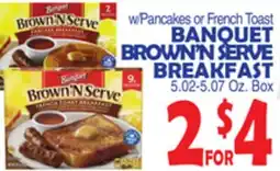 Bravo Supermarkets BANQUET BROWN'N SERVE BREAKFAST offer