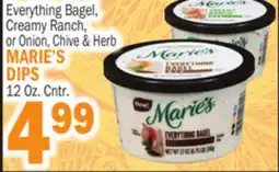 Bravo Supermarkets Everything Bagel, Creamy Ranch, or Onion, Chive & Herb MARIE'S DIPS offer
