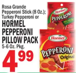 Bravo Supermarkets HORMEL PEPPERONI PILLOW PACK offer