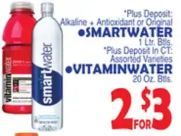 Bravo Supermarkets SMARTWATER, VITAMINWATER offer
