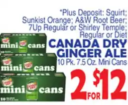 Bravo Supermarkets CANADA DRY GINGER ALE offer