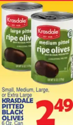 Bravo Supermarkets KRASDALE PITTED BLACK OLIVES offer