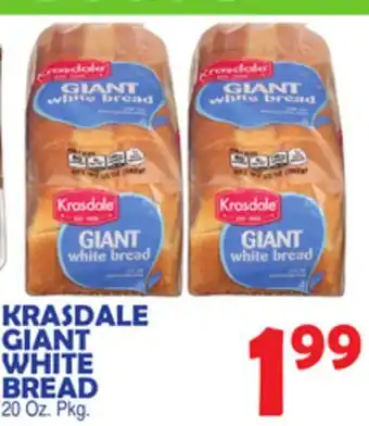 Bravo Supermarkets KRASDALE GIANT WHITE BREAD offer