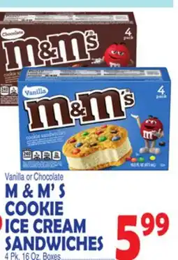 Bravo Supermarkets M&M'S COOKIE ICE CREAM SANDWICHES offer