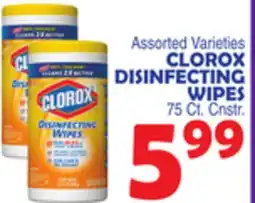 Bravo Supermarkets CLOROX DISINFECTING WIPES offer