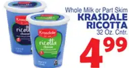 Bravo Supermarkets KRASDALE RICOTTA offer