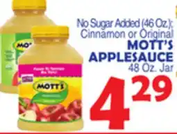 Bravo Supermarkets MOTT'S APPLESAUCE offer