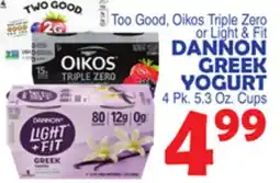 Bravo Supermarkets DANNON GREEK YOGURT offer