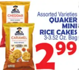 Bravo Supermarkets QUAKER MINI RICE CAKES offer