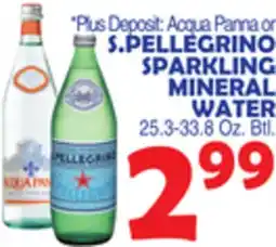 Bravo Supermarkets S.PELLEGRINO SPARKLING MINERAL WATER offer