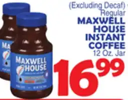 Bravo Supermarkets MAXWELL HOUSE INSTANT COFFEE offer